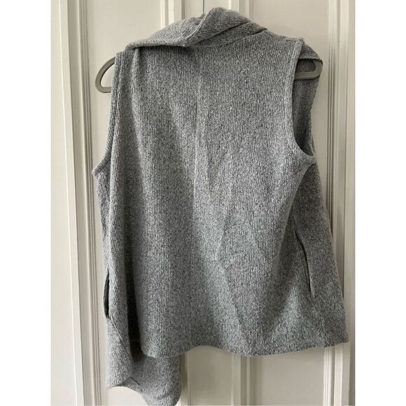 Loft light grey cozy long sweater vest S - Picture 3 of 5